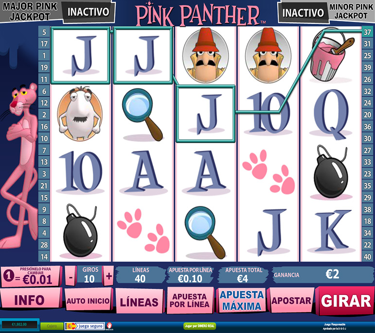 Pink Panther - jackpot y bonos